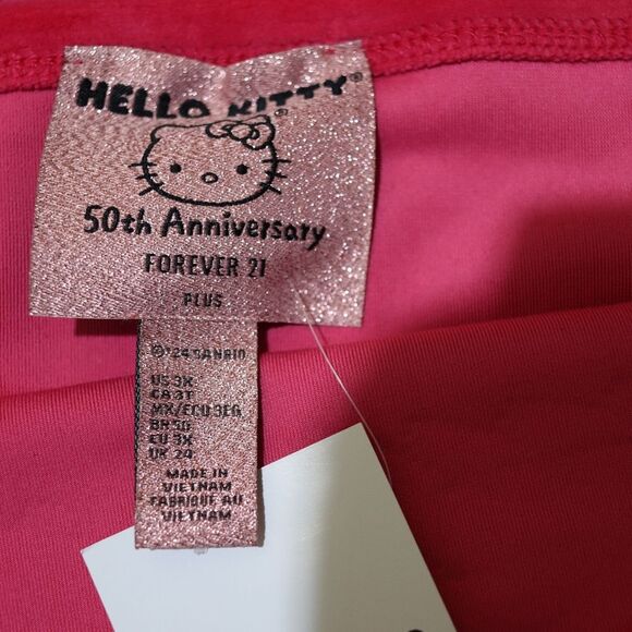 Forever 21 X Hello Kitty Pink Tube Crop Top Plus Size 3X - Picture 6 of 8